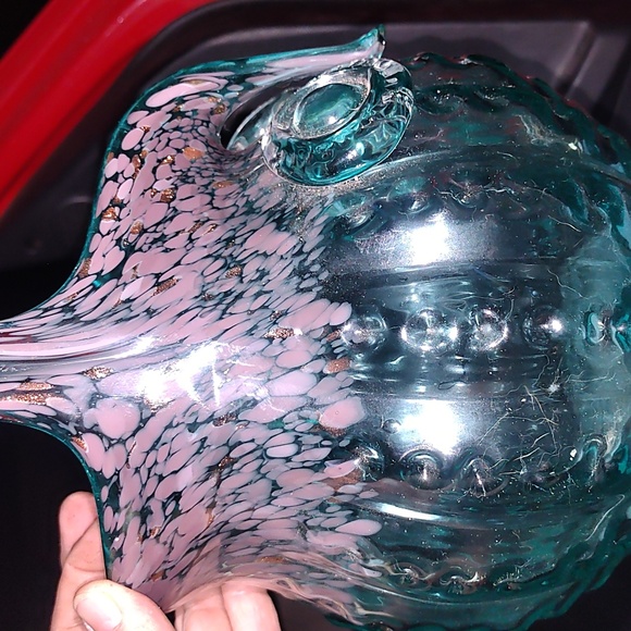 Hand blown glass owl.. stands about 10.5"s - Picture 3 of 4